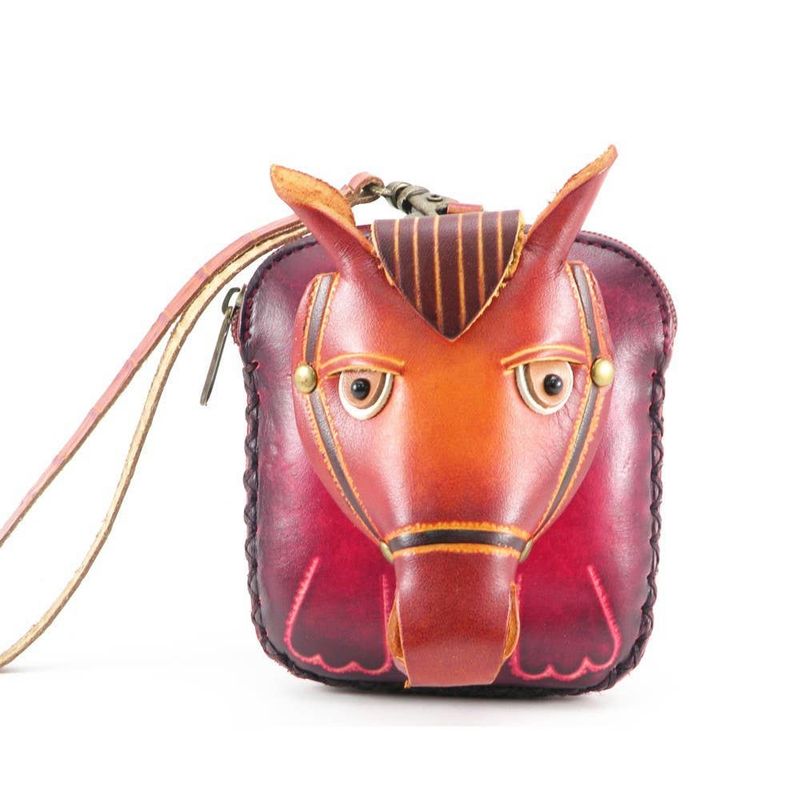 Horse Leather Wristlet Coin Purse