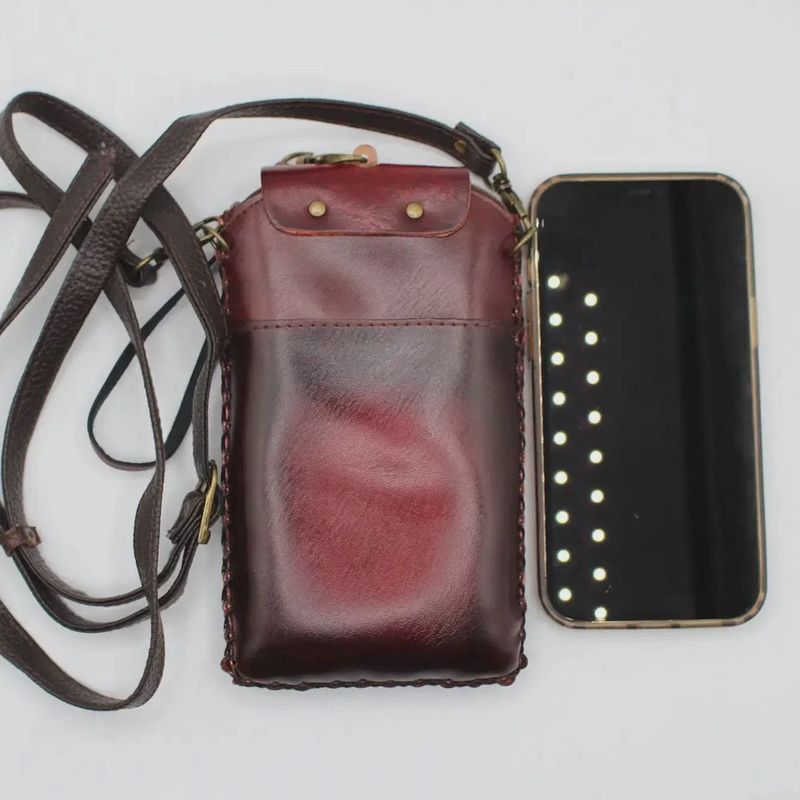 Handcrafted Leather Hummingbird Bag