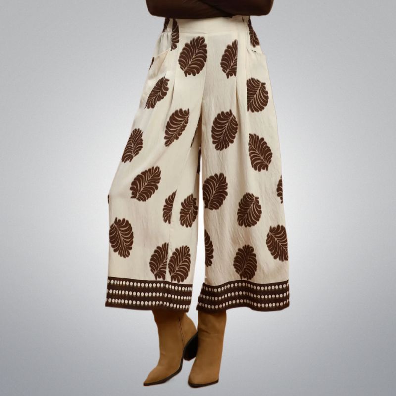Autumn Rhythm Wide-Leg Pants