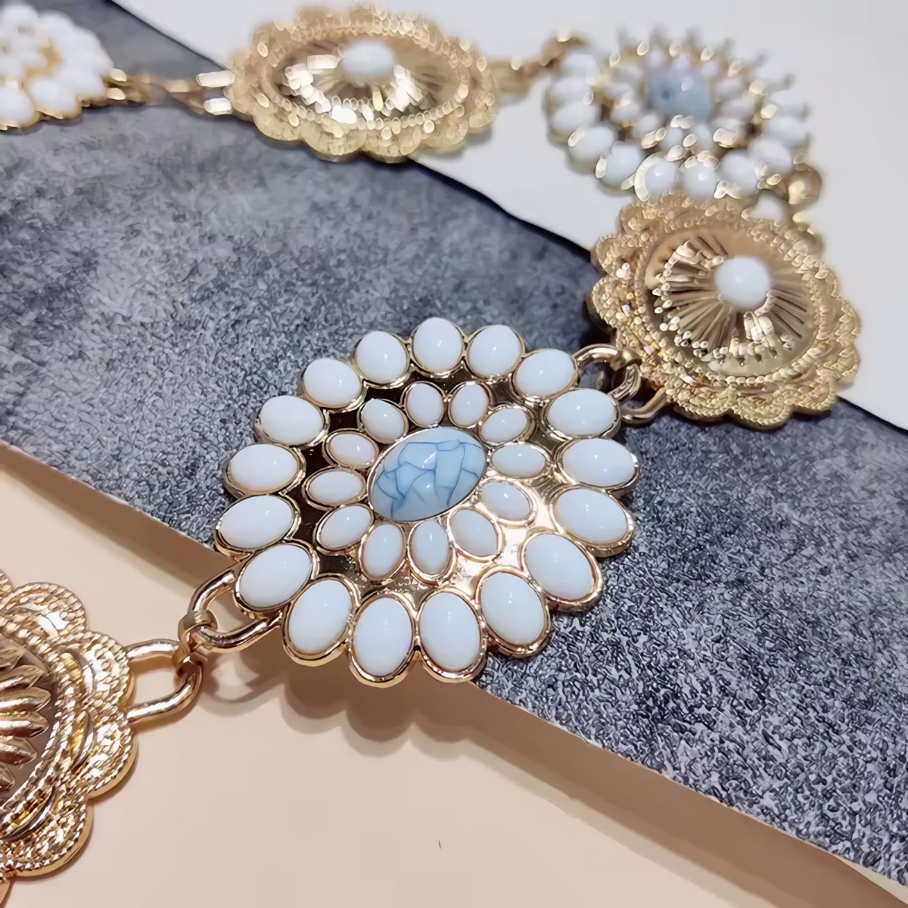Desert Daisy Concho Belt, Color: GOLD