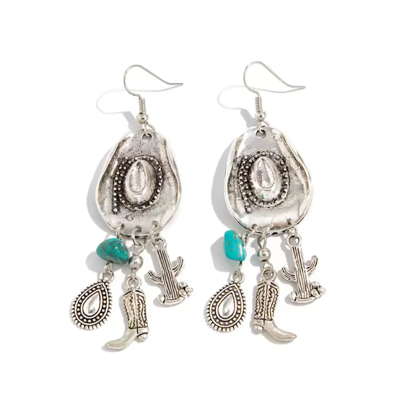 Hats Off, Boots On! Western Charm Earrings