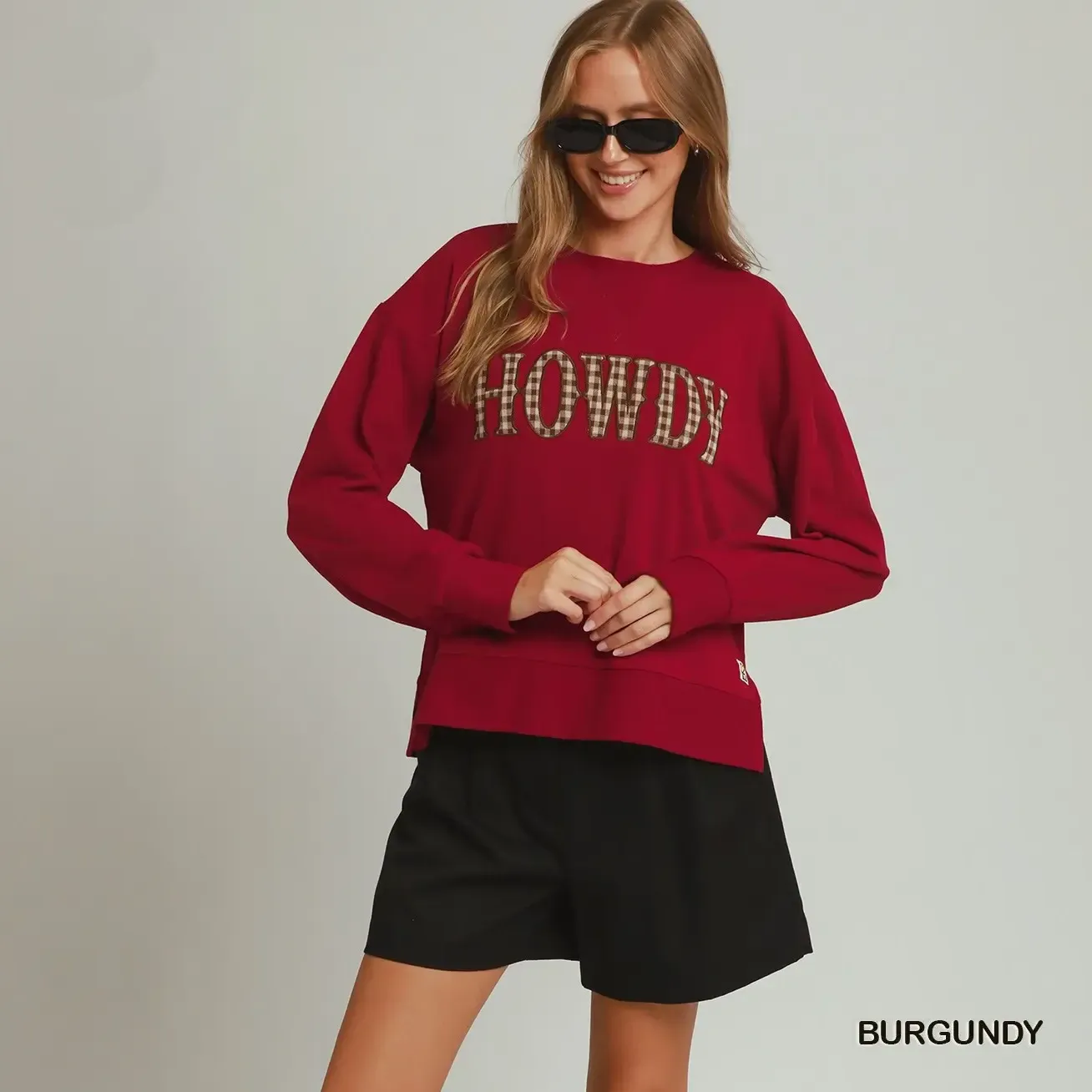 Howdy Plaid Sweatshirt, Size: SMALL
