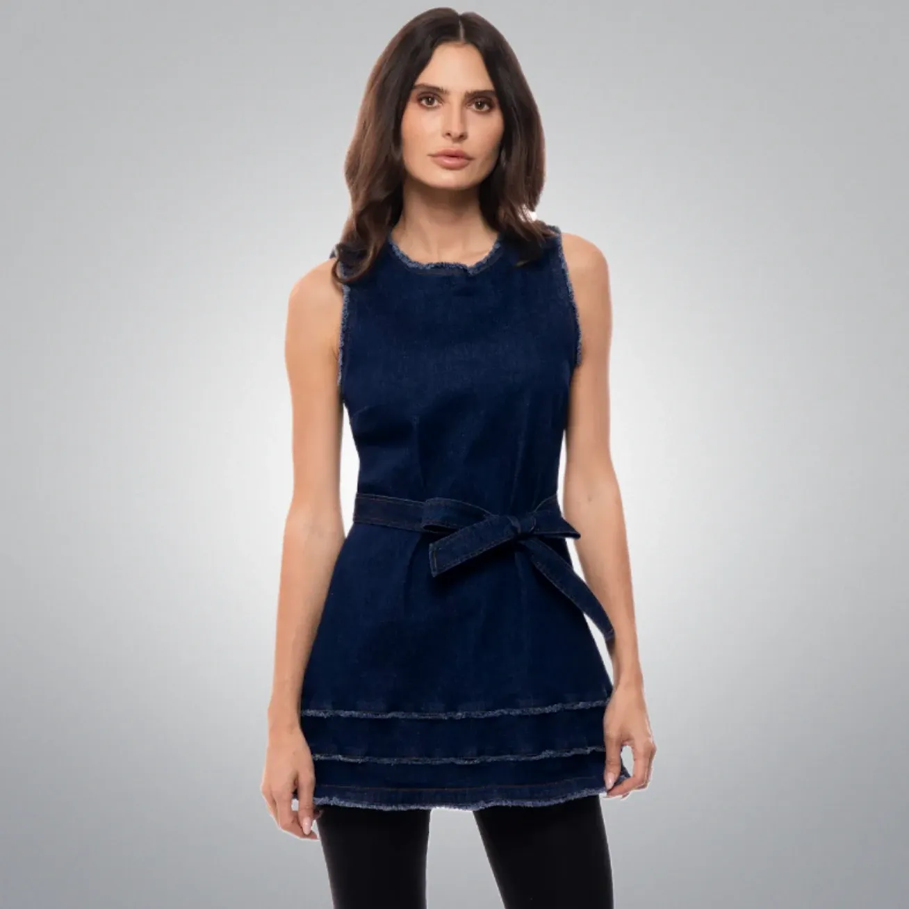 Midnight Muse Denim Mini Dress, Size: SMALL
