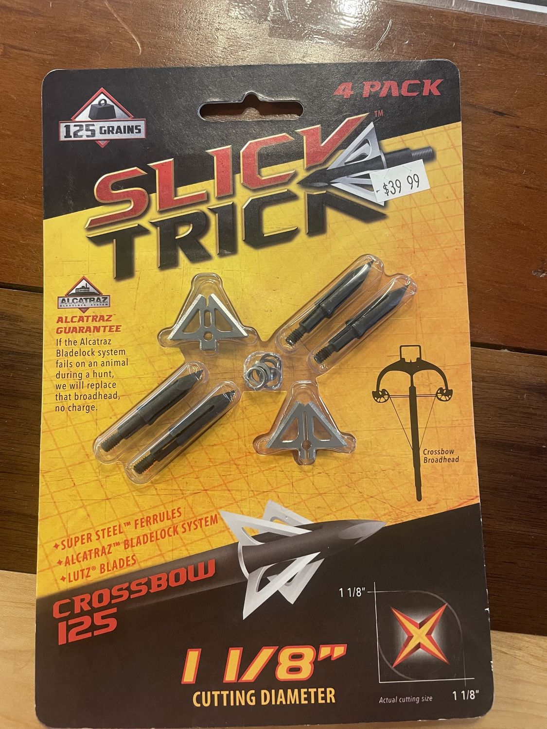 SLICK TRICK CROSSBOW 125 1&amp;1/8in BROADHEADS