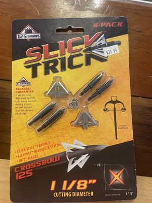 SLICK TRICK CROSSBOW 125 1&amp;1/8in BROADHEADS