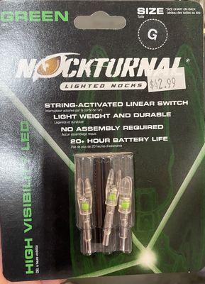NOCKTURNAL G NOCKS GREEN LIGHTED NOCKS