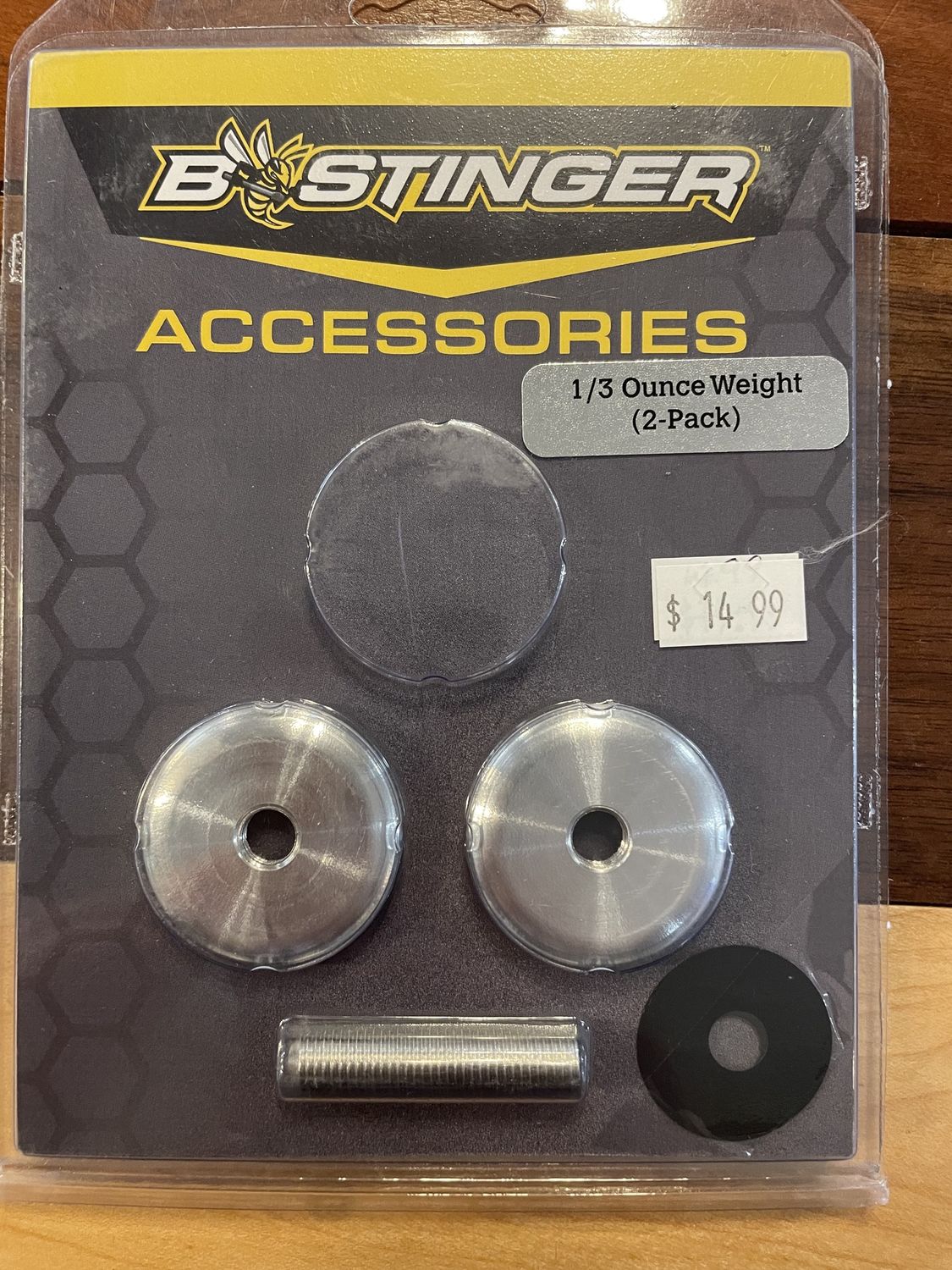 BEESTINGER 1/3OZ ALUMINUM WEIGHTS 2PK