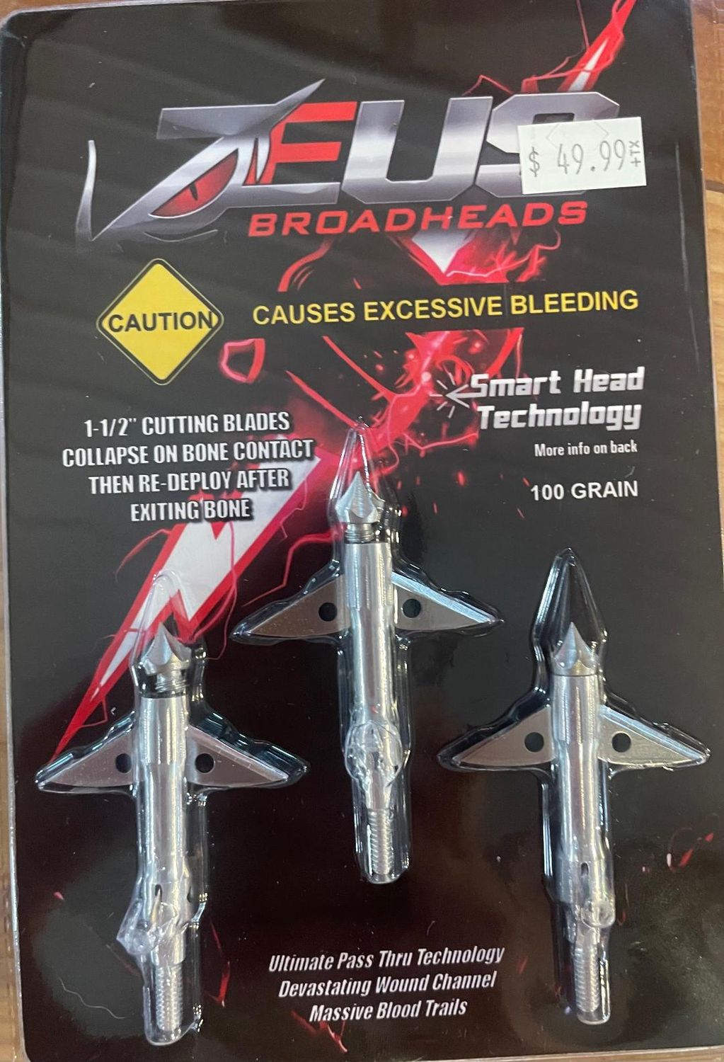 ZEUS 1.5 100GRN BROADHEADS
