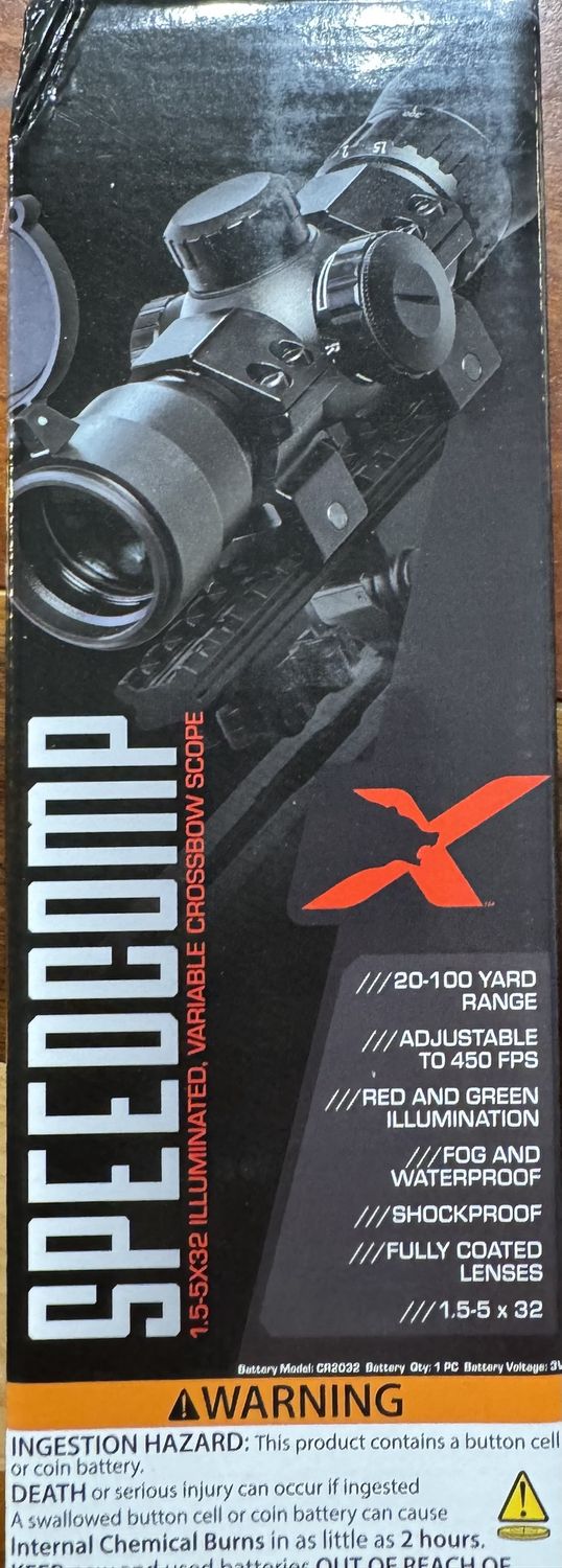 Bearx crossbow speed scope 1.5-5x32 rang