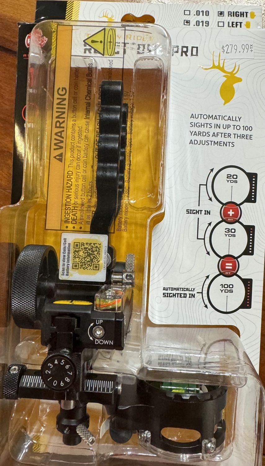 TR REACT ONE PRO RH .019 1 PIN SIGHT