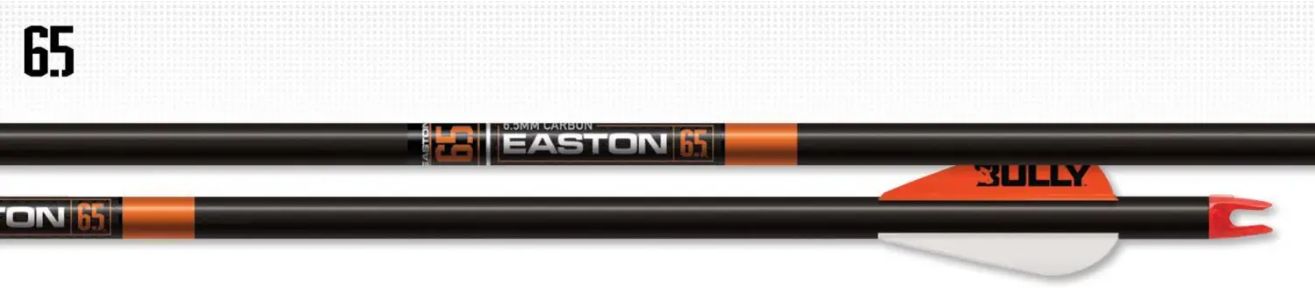 Easton 6.5mm Bowhunter Fletched Arrows 300 6 pk