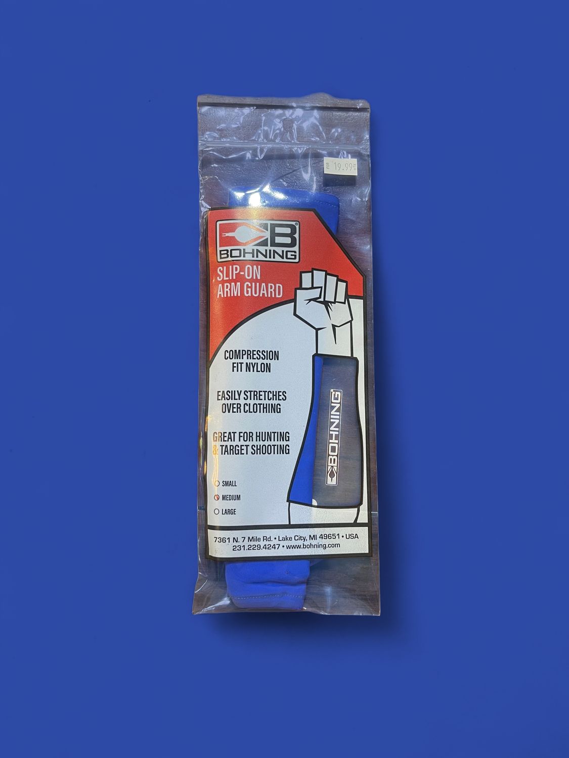 BOHNING Slip-On Arm Guard Blue Medium