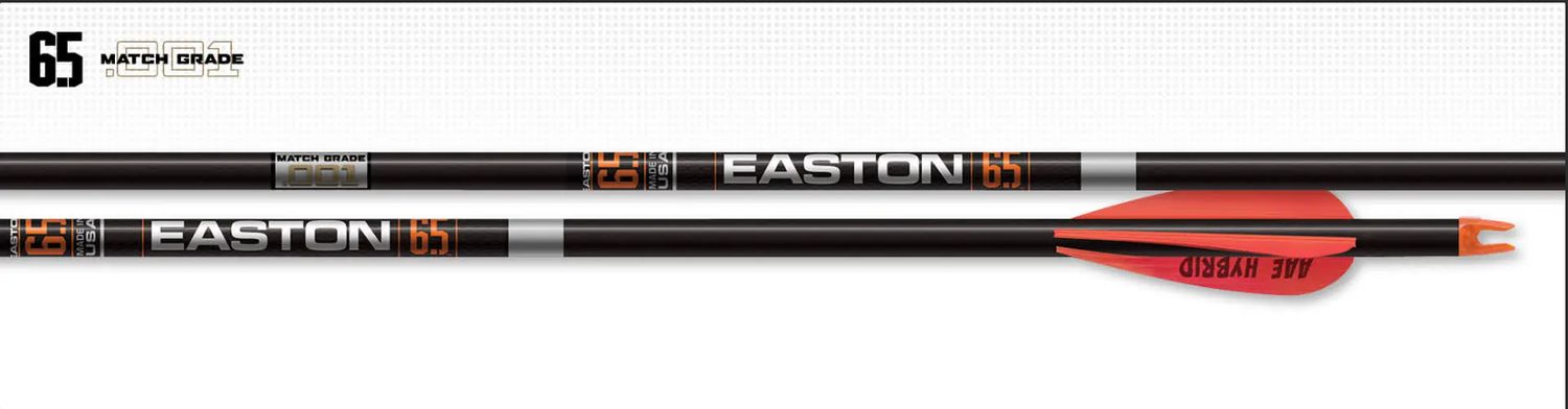 EASTON 6.5 340 match grade AAE FLETCHED