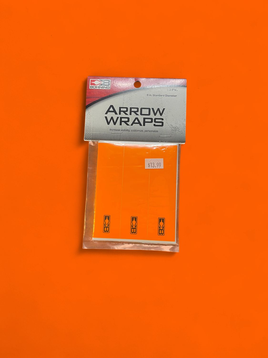 BOHNING 4" WRAPS 13PK ORANGE