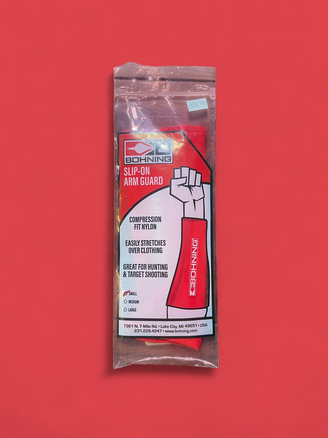 BOHNING Slip-On Arm Guard RED  Med