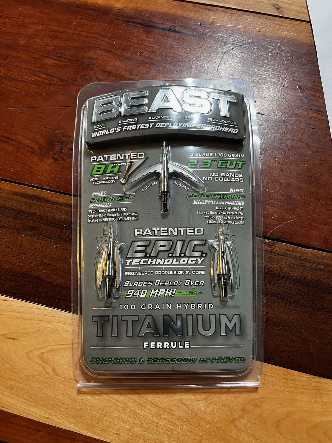 BEAST  TITANIUM BROADHEADS 2"