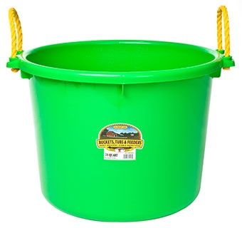 70Qt Muck Bucket, Color: LIME GREEN