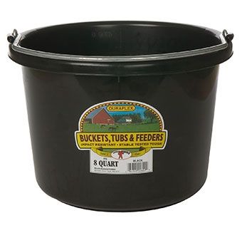 8 Quart Bucket, Color: Black