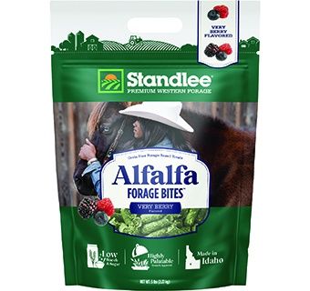 Alfalfa Forage Bites, Flavor: Very Berry, Size: 5#