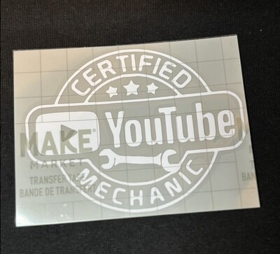 &quot;Certified Youtube Mechanic&quot; Decal