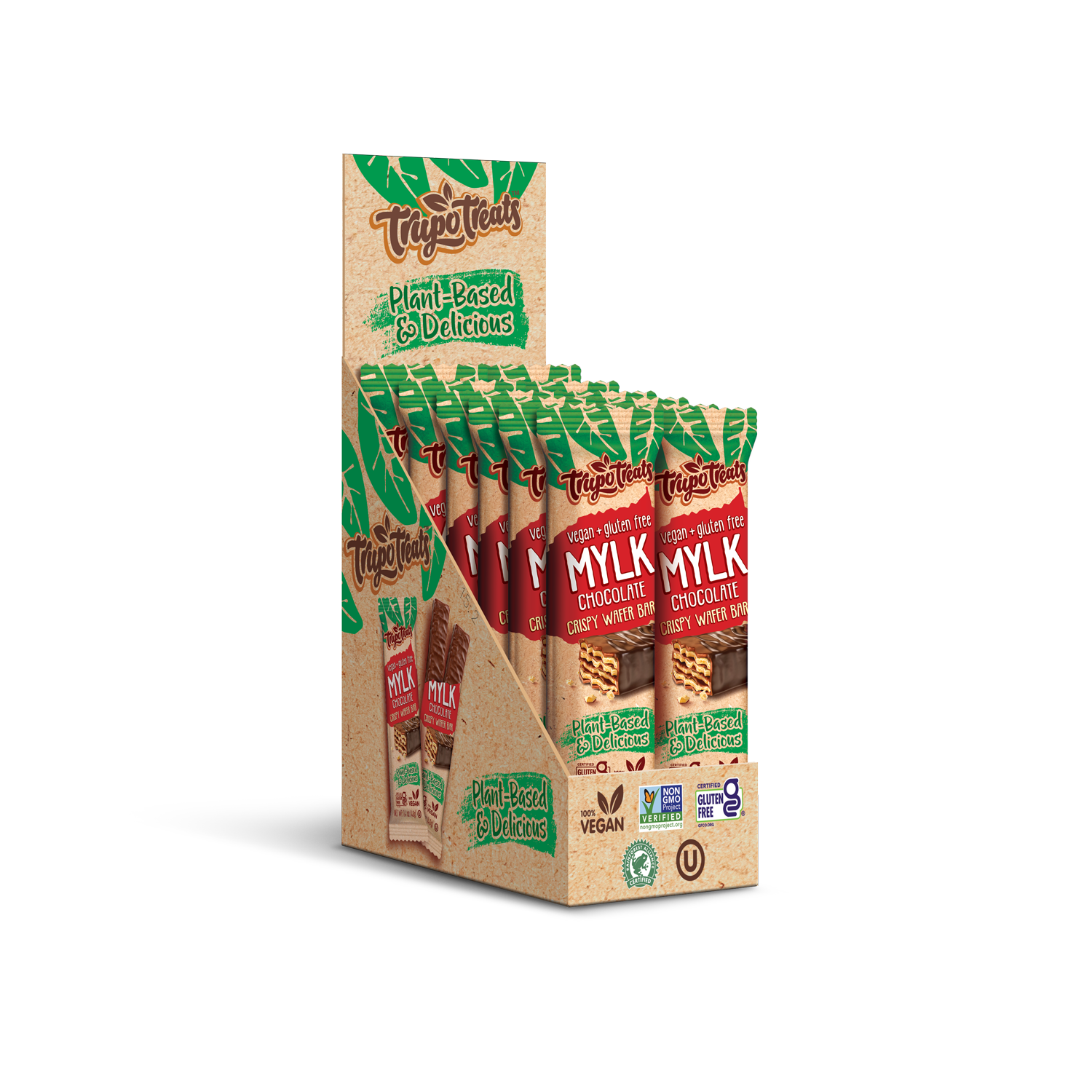 Trupo Treats Chocolate wafer bars - 144 bars in Classic Mylk, Peanut Butter or Hazelnut