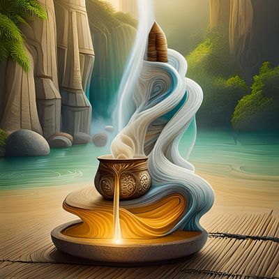 Waterfall incense burners