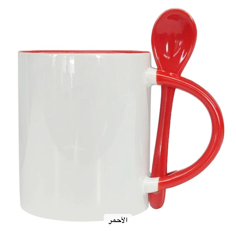 spoon cup, اللون: احمر