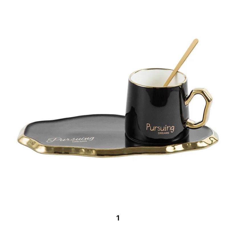 Cup set, اللون: اسود