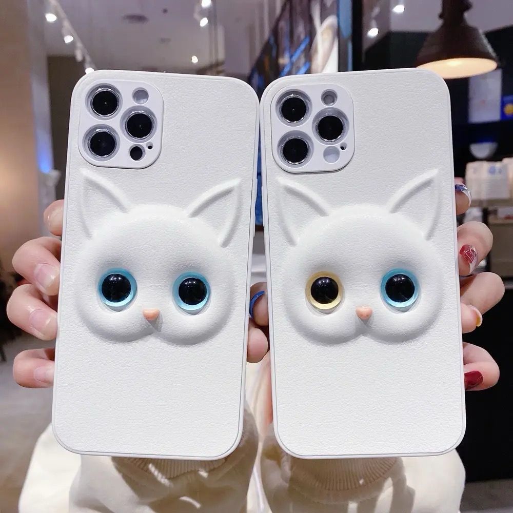 Cat&#39;s Cover, الموديل: ١٢ برو, اللون: ابيض باطار بيج