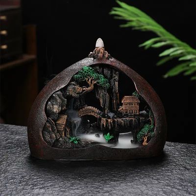 City waterfall incense burner