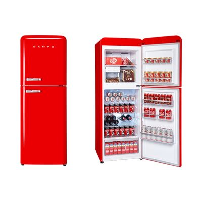 SAMPO 聲寶 210公升歐風復古美型一級變頻雙門冰箱(SR-C21D-R)