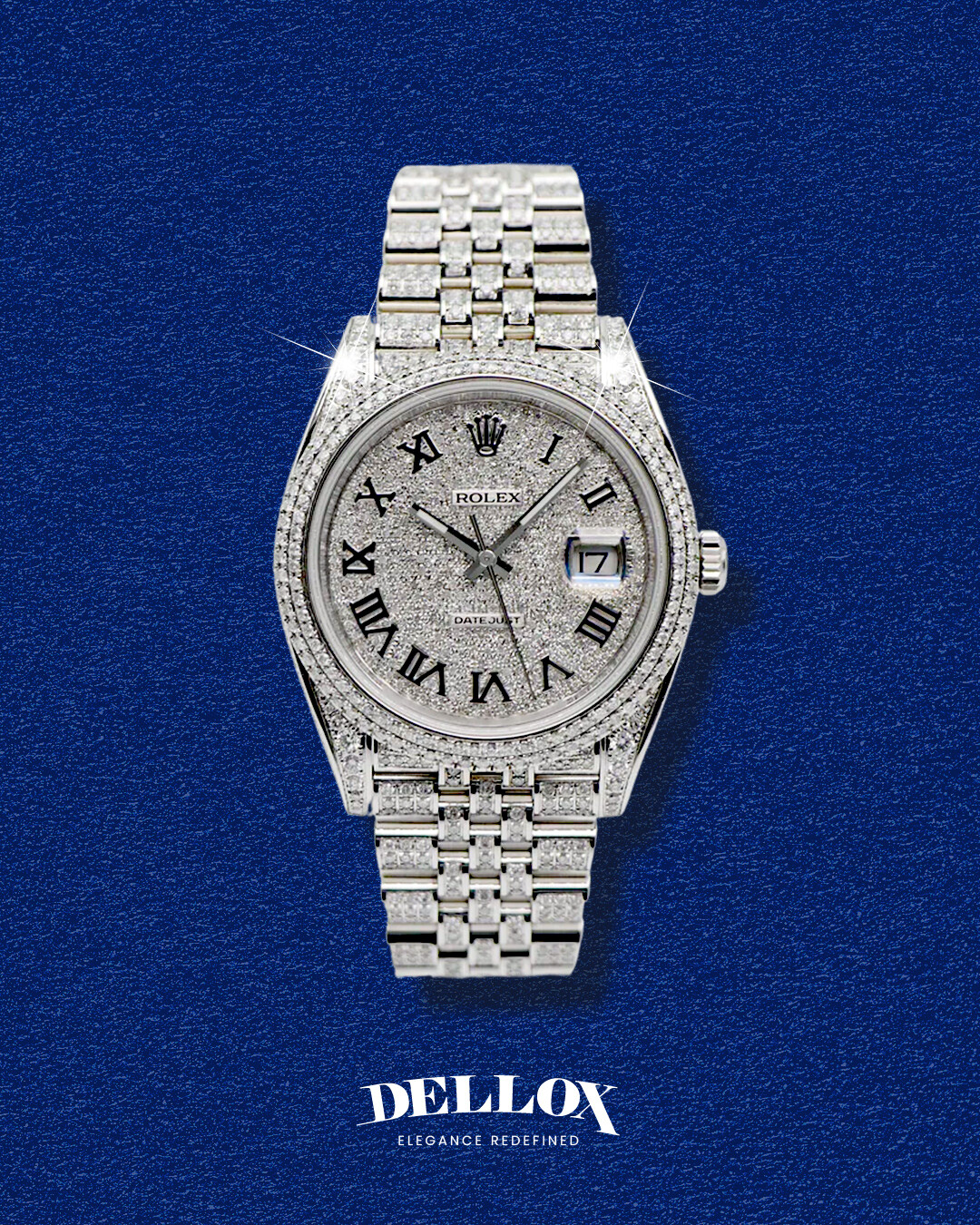 Rolex Datejust 41MM Steel (126300) - 10.00ctw Fully Iced Out