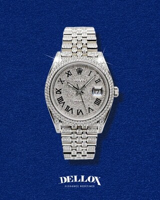 Rolex Datejust 41MM Steel (126300) - 10.00ctw Fully Iced Out