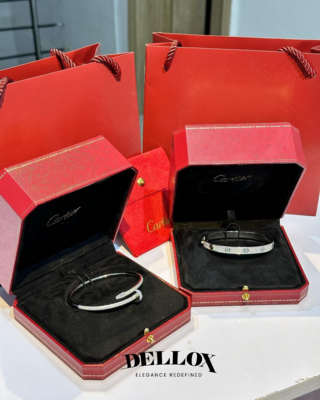 Small Nail Diamond Bangle 14k Solid Silver 2.75ctw