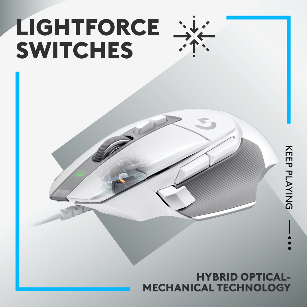 Logitech® G502 X Gaming Mouse - WHITE - USB