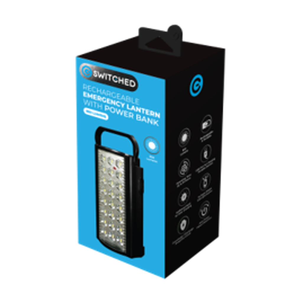 SWITCHED Rechargeable Lantern 800 Lumen - Black