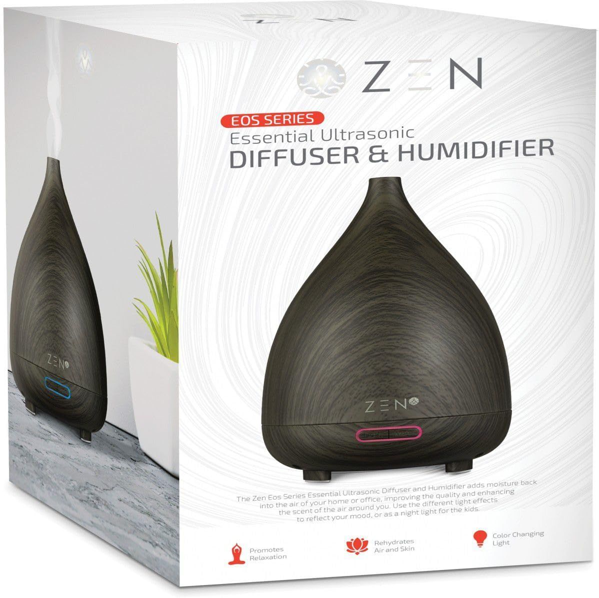 ZEN Eos series Ultrasonic Diffuser - Dark Wood