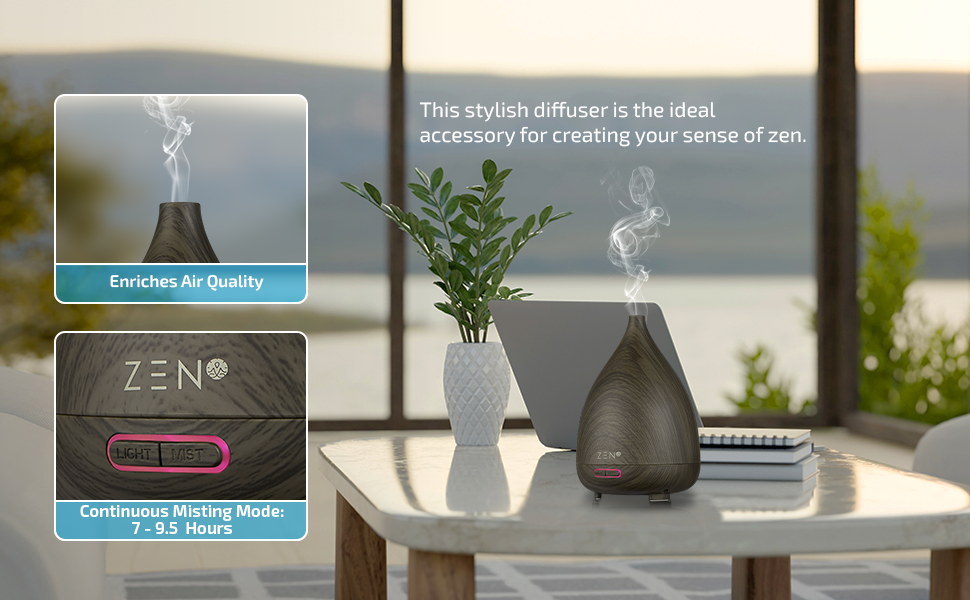 ZEN Eos series Ultrasonic Diffuser - Dark Wood