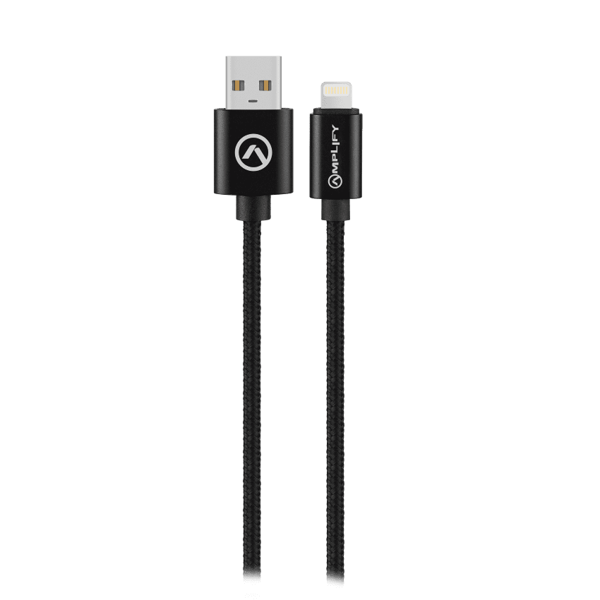 Amplify Linked series USB to Lightning braided cable Black 1M