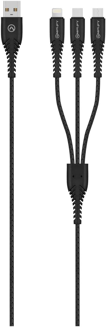 Amplify On-The-Move Braided 3-in-1 charge cable 18watt