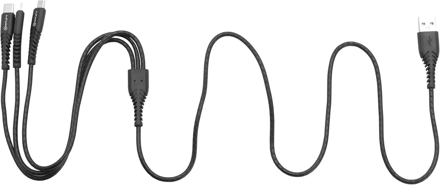 Amplify On-The-Move Braided 3-in-1 charge cable 18watt