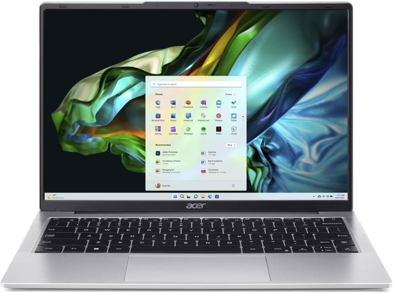 Acer 14” Core i3-N300 8GB/512GB W11H - Silver