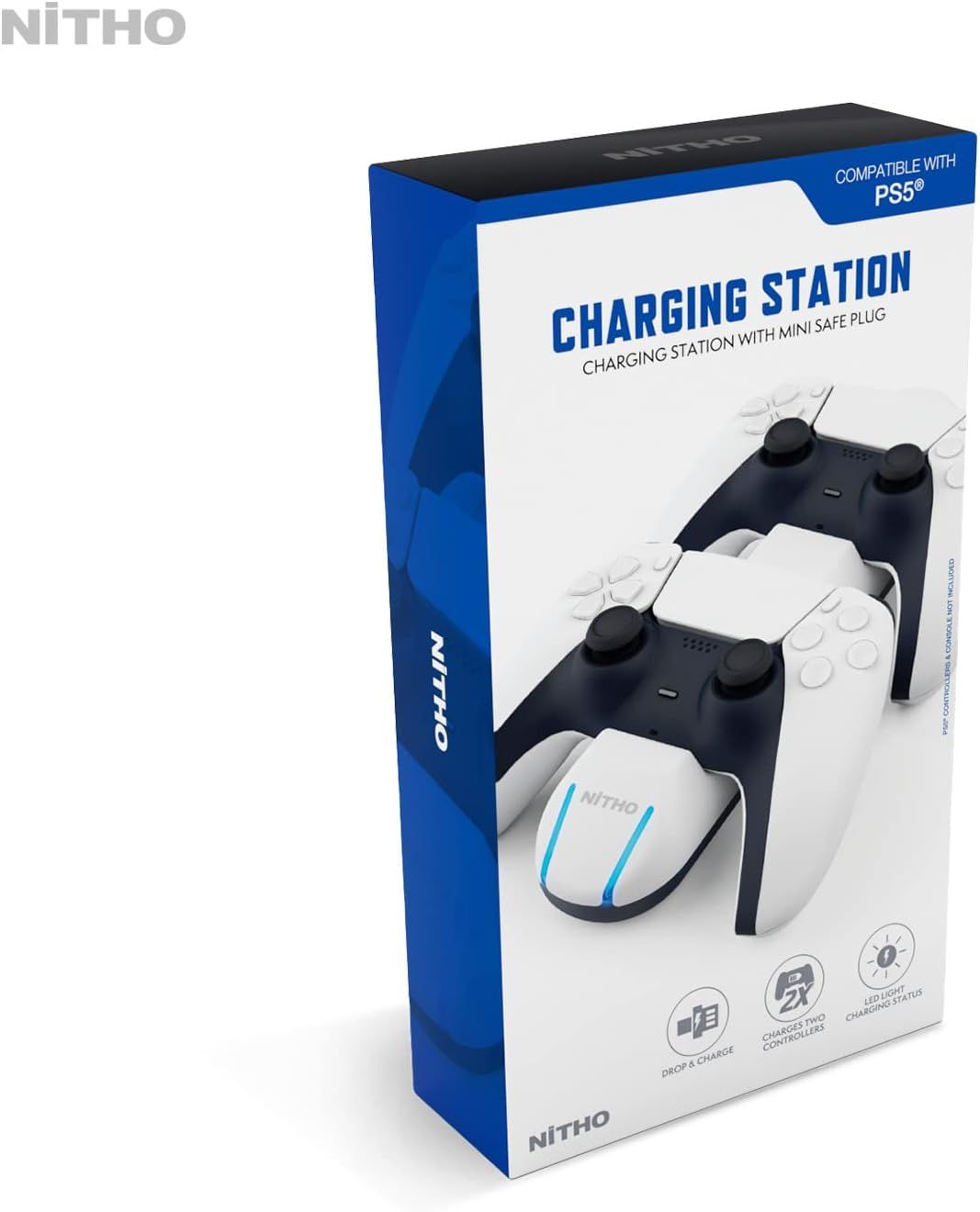 NiTHO Charging Station Compatible with PS5 Dualsense Controllers