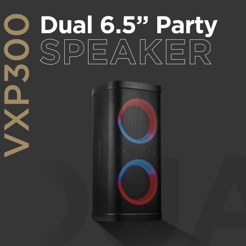 VolkanoX VXP300 Dual 6.5" Party Speaker - Black