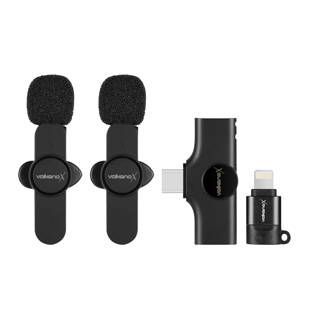 VolkanoX Prodigy Series Wireless Lavalier Microphone - Black