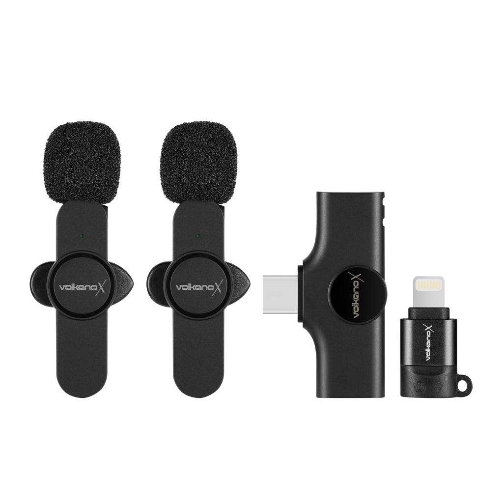 VolkanoX Prodigy Series Wireless Lavalier Microphone - Black