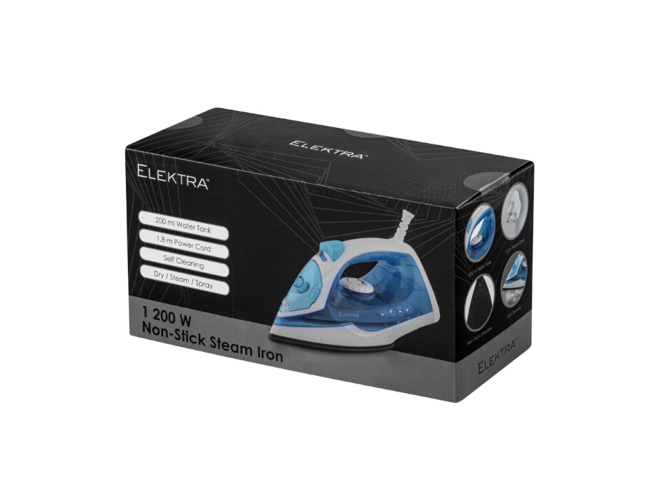 Elektra 1200W Non-Stick Steam Iron