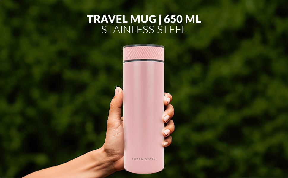 Boden Stark Double Walled Travel Flask, 650 ml Capacity