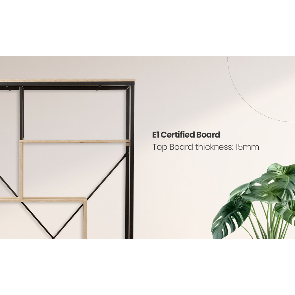 Everfurn Vector Large Bookshelf with Steel Frame