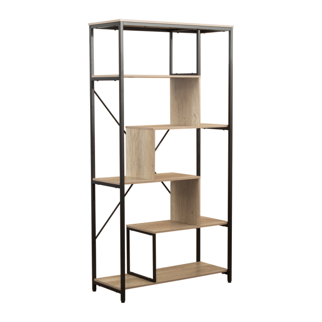 Everfurn Vector Large Bookshelf with Steel Frame